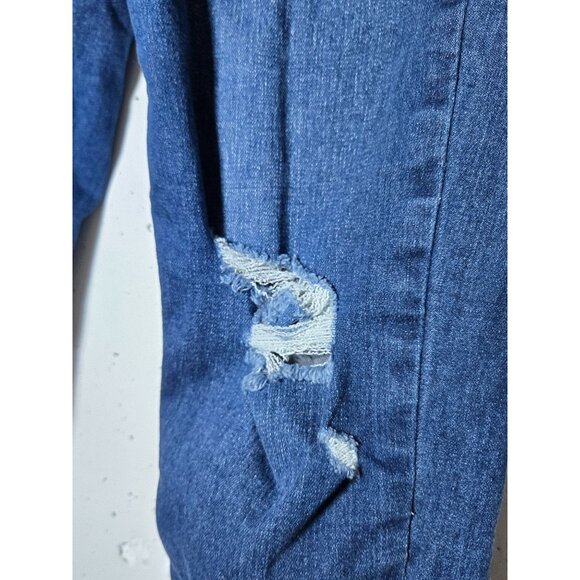 Natural Reflections Womens Comfort Stretch Raw Hem Denim Blue Jeans Size 8 Fray - Picture 3 of 14